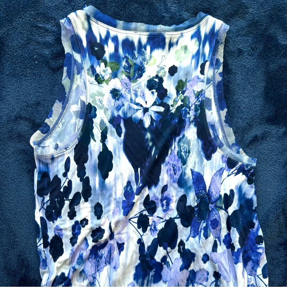 Fuzzi draped mesh trim tank top - Picture 5 of 7